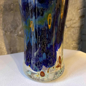 Louis Leloup, vase en cristal à décor d’oxydes métalliques