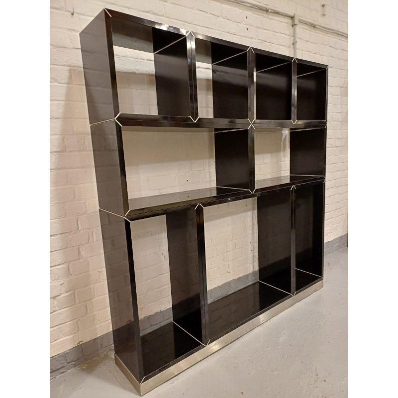 Willy Rizzo modular shelving unit, 20th century