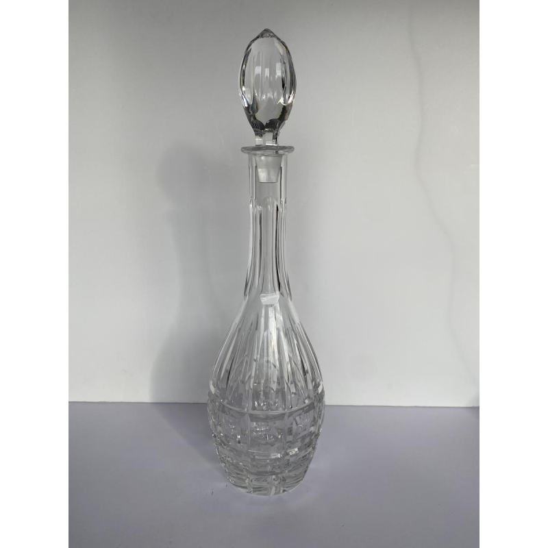 Val Saint Lambert, pair of crystal decanters