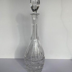 Val Saint Lambert, pair of crystal decanters