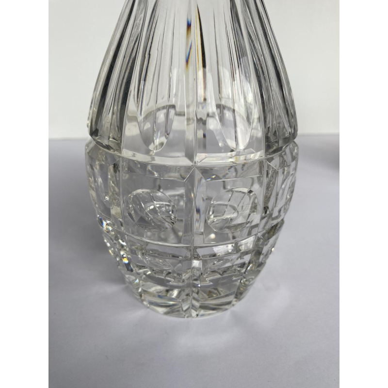 Val Saint Lambert, paire de carafes en cristal