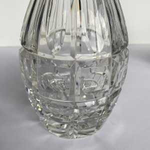 Val Saint Lambert, paire de carafes en cristal