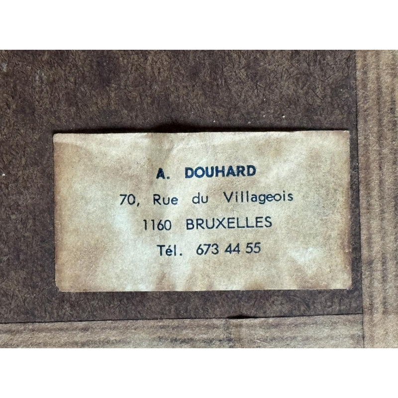 Adèle Douhard, "Couple of Walkers at Rouge Cloître in Winter," oil painting on panel