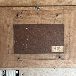 Adèle Douhard, "Couple of Walkers at Rouge Cloître in Winter," oil painting on panel