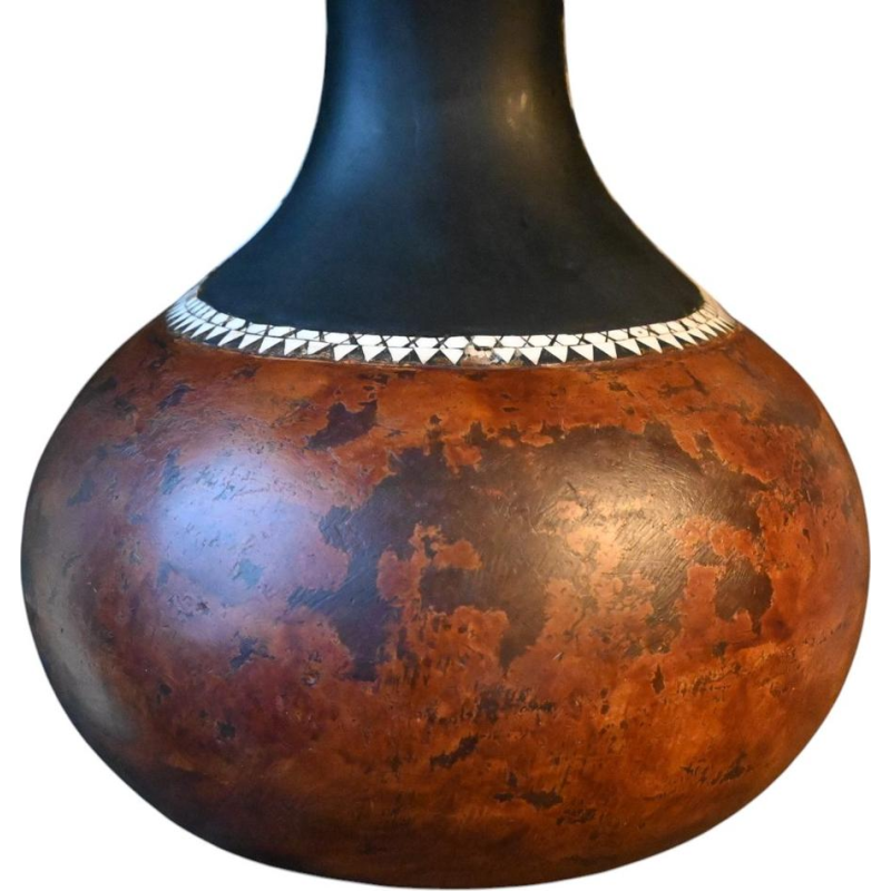 Antique Indian sitar, ebony and bone, circa 1910-1930