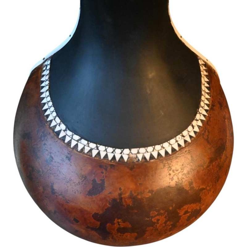 Antique Indian sitar, ebony and bone, circa 1910-1930