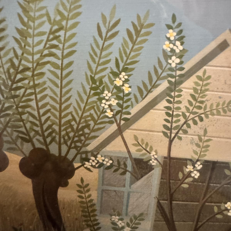 Jean-Pierre LORAND “De 3 kleine geiten in het bloemenveld” gouache, Naïeve kunst