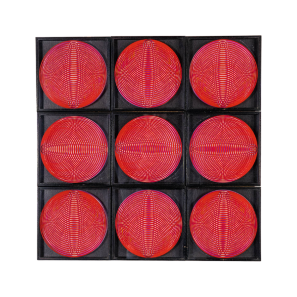 Jeanine Vandenbrande, serie van 9 genummerde en gesigneerde Op Art lijsten