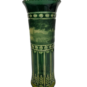 Val-Saint-Lambert, uranium vaas, zuurgezette merenlandschap decoratie