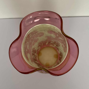 Cristallerie du val-Saint-Lambert, Algues vaas urane glas bekleed en met zuur geëtst, 1897