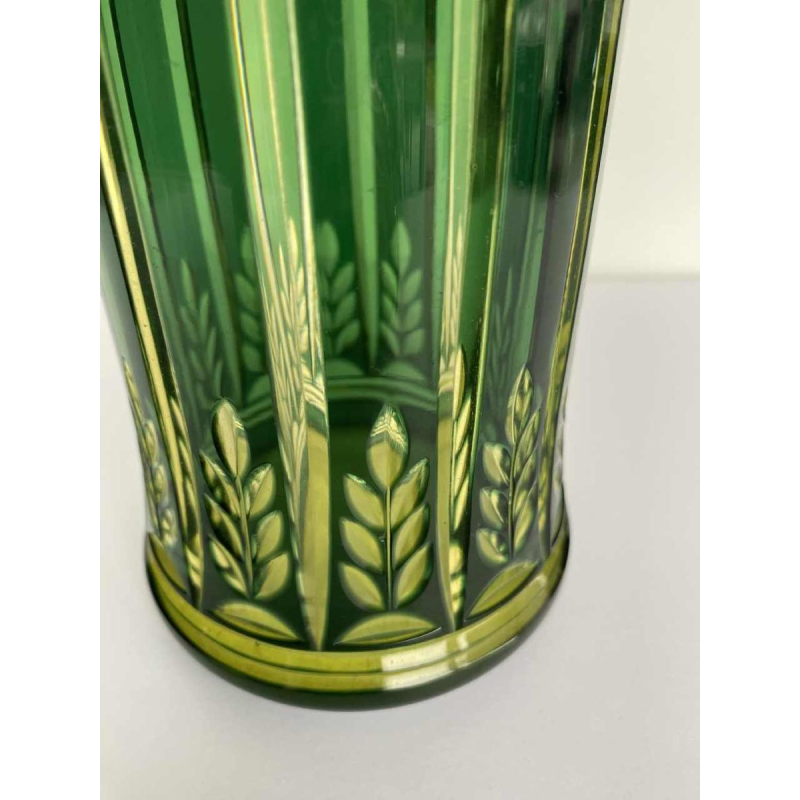 Val-Saint-Lambert, urane vase, acid-etched lakescape decoration