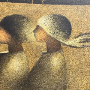 Maurice MUSIN « Couple nocturne » peinture huile sur panneau