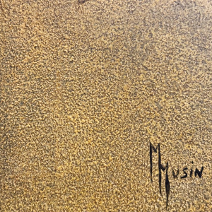 Maurice Musin, "Nachtelijk paar", olieverfschilderij op paneel