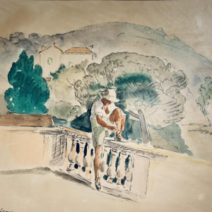 Watercolor print after Henri Lebasque, France, 20th century