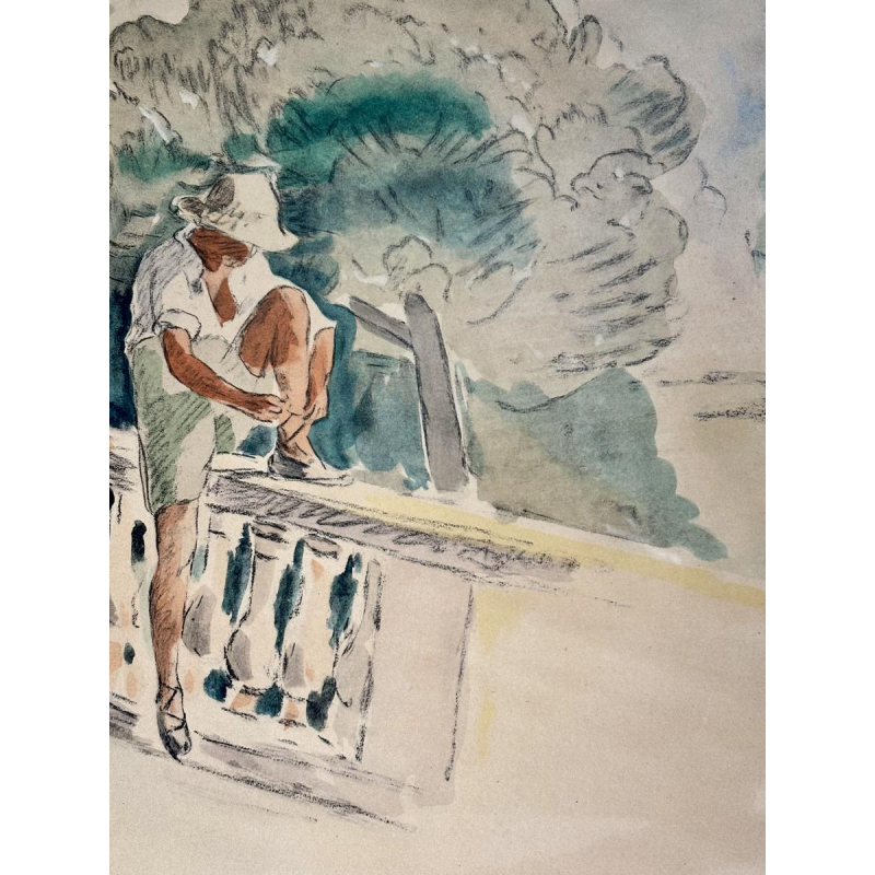 Aquareldruk naar Henri Lebasque, Frankrijk, 20e eeuw