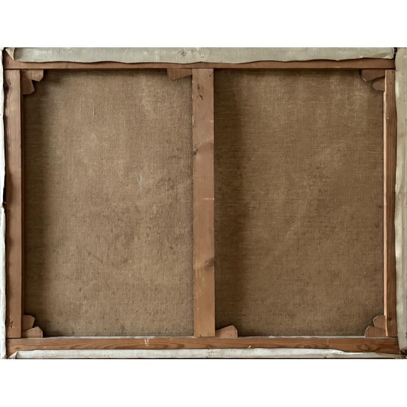 Alfred Bastien - Stilleven met zalm en kreeft - Olieverfschilderij op doek