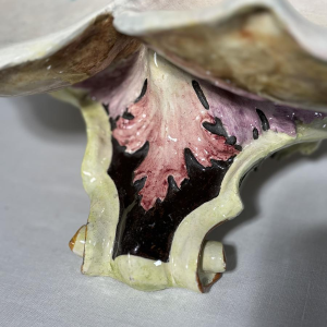 Large majolica centerpiece, putti and shells, Italy, late 19th - early 20th century