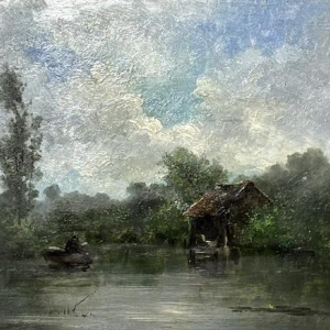 Jules-Ernest Martin CHABLIS, tableau huile sur panneau, Ecole française XIXe siècle