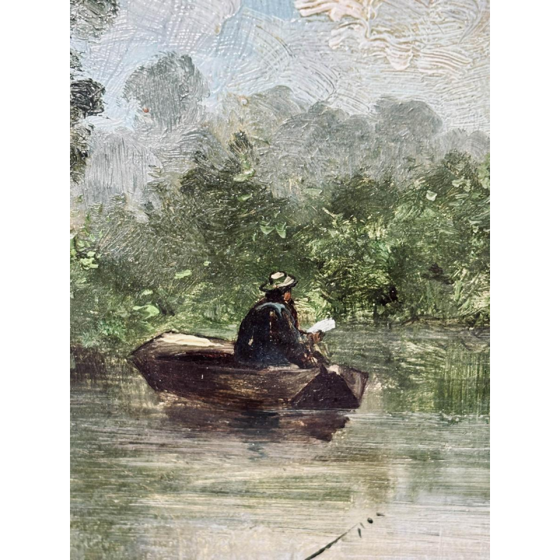 Jules-Ernest Martin CHABLIS, tableau huile sur panneau, Ecole française XIXe siècle