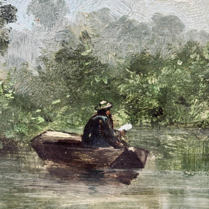 Jules-Ernest Martin CHABLIS, oil painting on panel, French School, 19th century