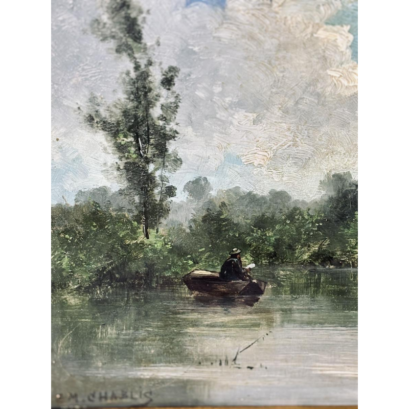 Jules-Ernest Martin CHABLIS, tableau huile sur panneau, Ecole française XIXe siècle