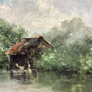 Jules-Ernest Martin CHABLIS, tableau huile sur panneau, Ecole française XIXe siècle