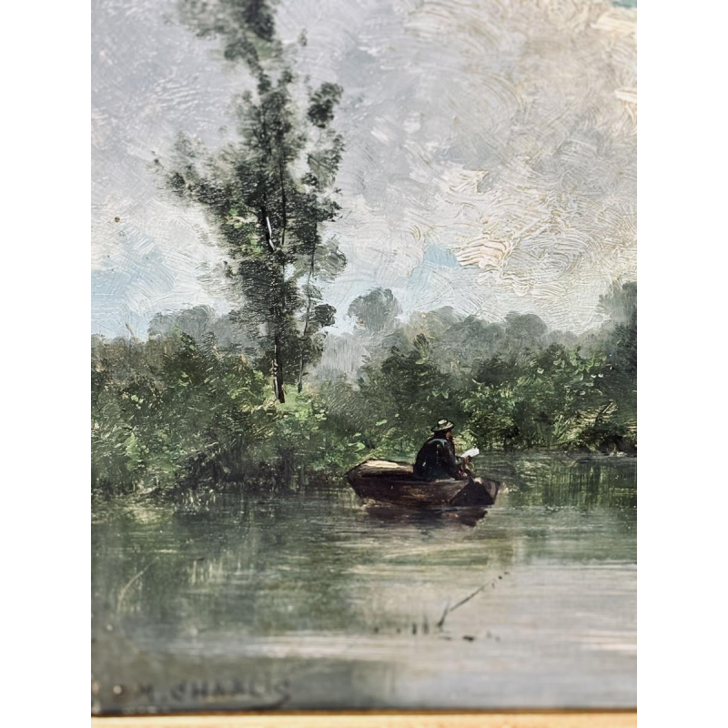 Jules-Ernest Martin CHABLIS, tableau huile sur panneau, Ecole française XIXe siècle