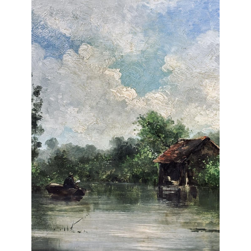 Jules-Ernest Martin CHABLIS, olieverfschilderij op paneel, Franse School, 19e eeuw