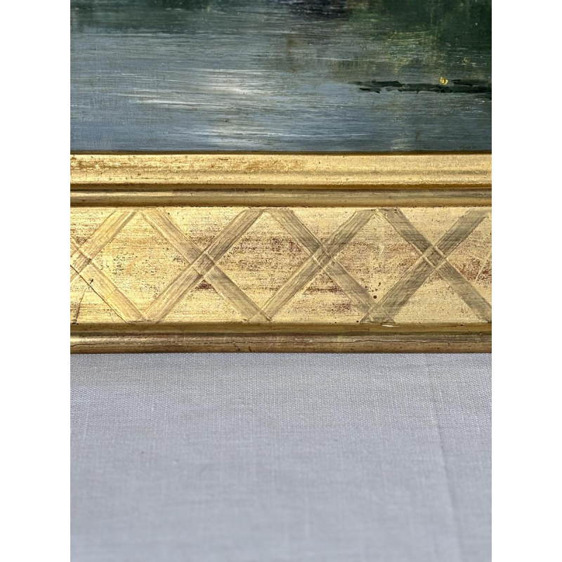 Jules-Ernest Martin CHABLIS, oil painting on panel, French School, 19th century