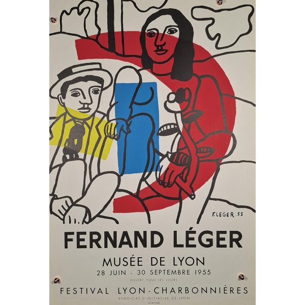 Fernand LEGER / Mourlot impression - Les deux amoureux - affiche lithographique