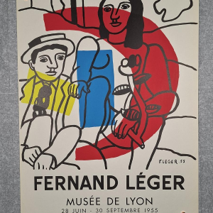 Fernand LEGER / Mourlot impression - Les deux amoureux - affiche lithographique