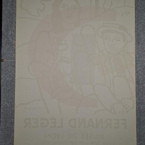 Fernand LEGER / Mourlot impression - Les deux amoureux - affiche lithographique