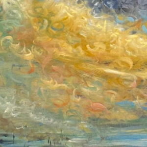 Jonathan DE CESARE - Souffle doré – Huile sur toile - 2025