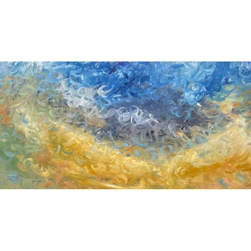 Jonathan DE CESARE - Souffle doré – Huile sur toile - 2025