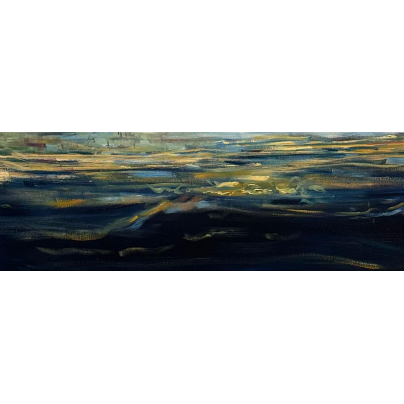 Jonathan DE CESARE - Souffle doré – Huile sur toile - 2025