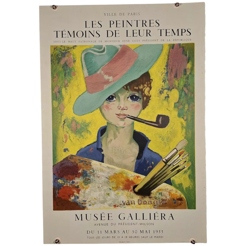 Kees VAN DONGEN / Mourlot impressie - Schilders als getuigen van hun tijd - lithografisch affiche