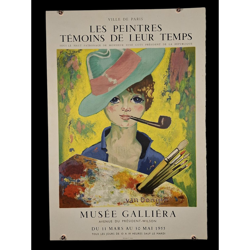 Kees VAN DONGEN / Mourlot impression - Les peintres témoins de leur temps - affiche lithographique
