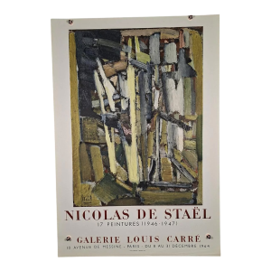 Nicolas DE STAËL / Mourlot print - Galerie Louis Carré 1964, lithographic poster