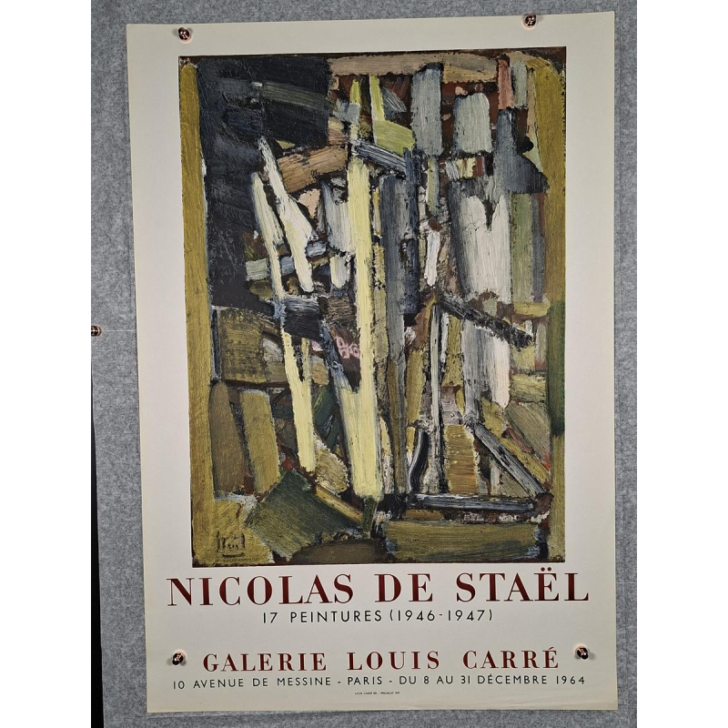 Nicolas DE STAËL / Mourlot print - Galerie Louis Carré 1964, lithographic poster