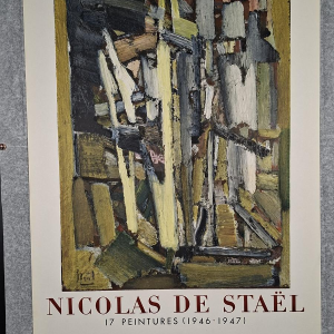 Nicolas DE STAËL / Mourlot impression - Galerie Louis Carré 1964, affiche lithographique