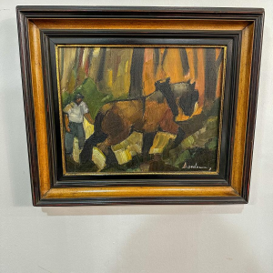 Milo Dardenne, "The Draft Horse", oil on canvas, 20th century