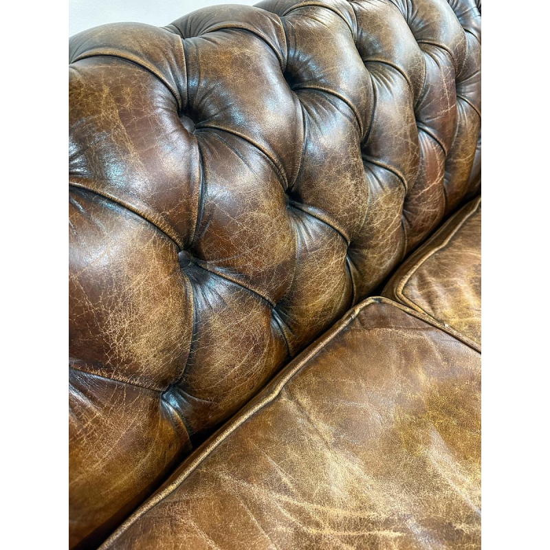 Canapé Chesterfield en cuir vintage, 21e siècle