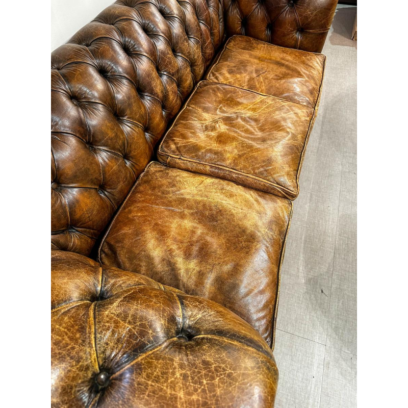 Canapé Chesterfield en cuir vintage, 21e siècle