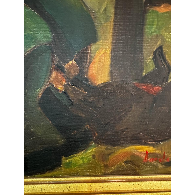 Milo Dardenne, "Les Dépeceurs", huile sur toile, 20e siècle