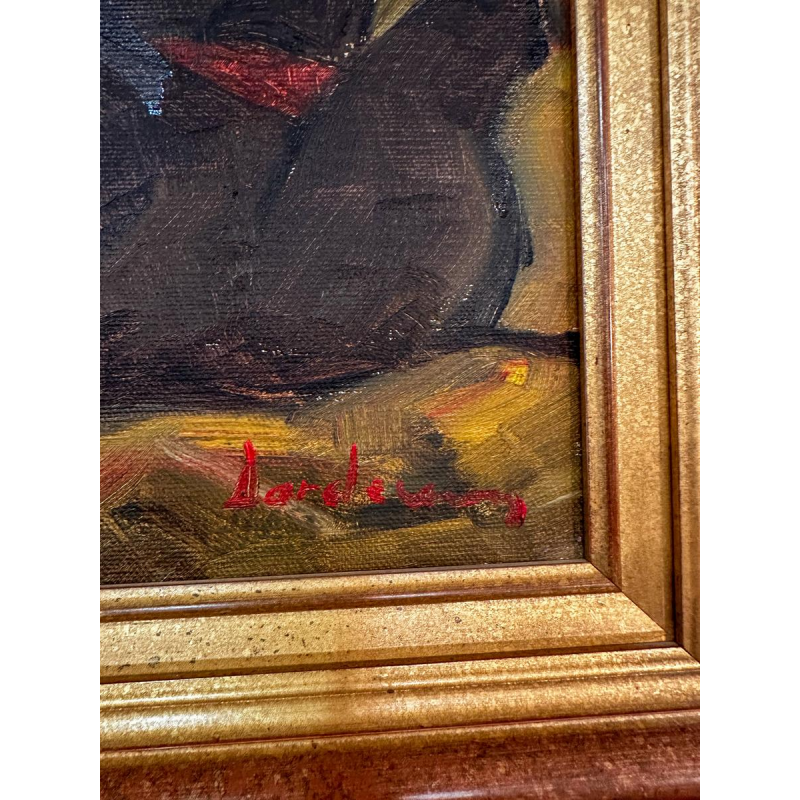 Milo Dardenne, "Les Dépeceurs", huile sur toile, 20e siècle