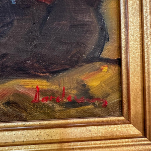 Milo Dardenne, "Les Dépeceurs", huile sur toile, 20e siècle