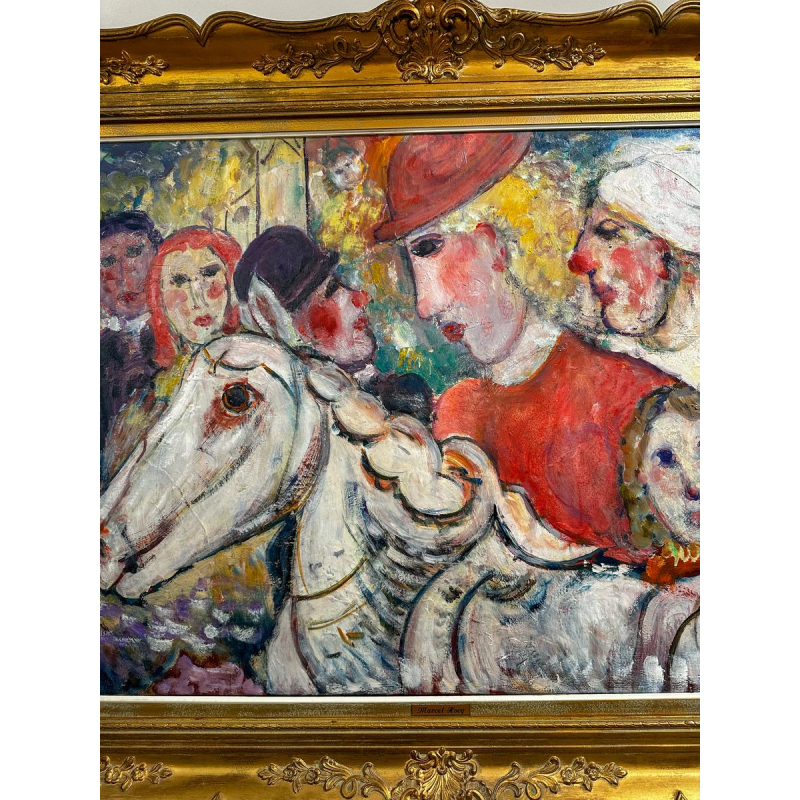 Marcel Hocq, olieverf op doek, expressionistisch, 1989