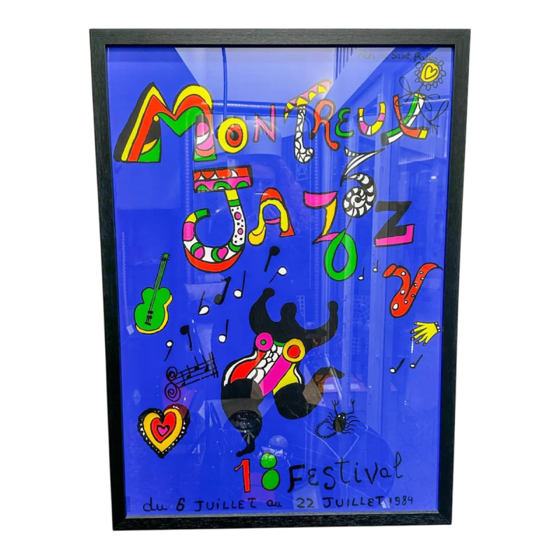 Niki de Saint Phalle, offsetposter voor het Montreux Jazz Festival, 1984