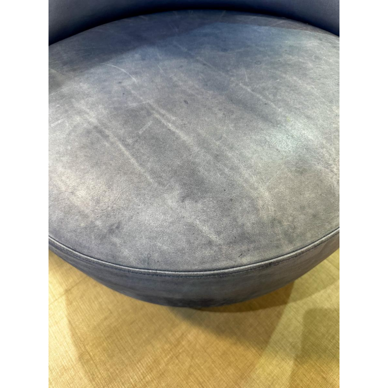 Ligne Roset, fauteuil cuir et bois, 21e siècle