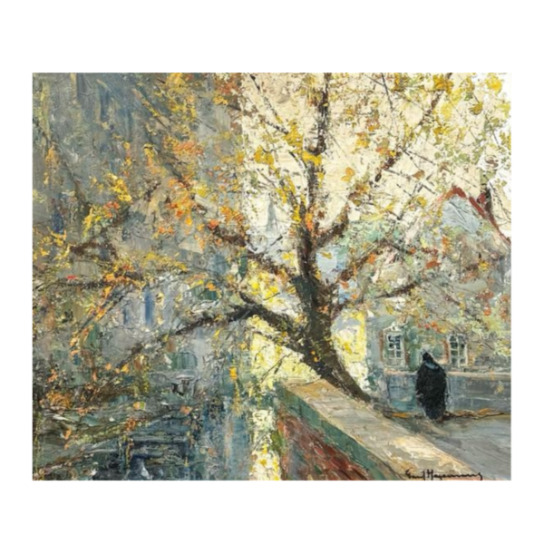 Paul Hagemans, oil on canvas, Impressionist painting, 20th century